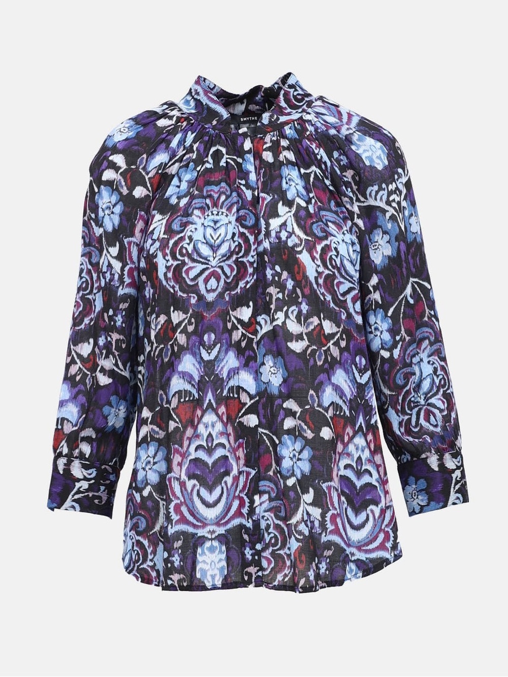 🇨🇦 Retail $450 Smythe Gathered Patterned Blouse